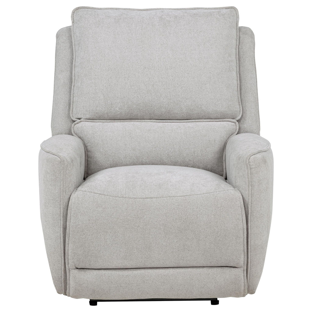 Sylmar Chenille Upholstered Power Recliner Dove Grey by Unique Piece Furniture