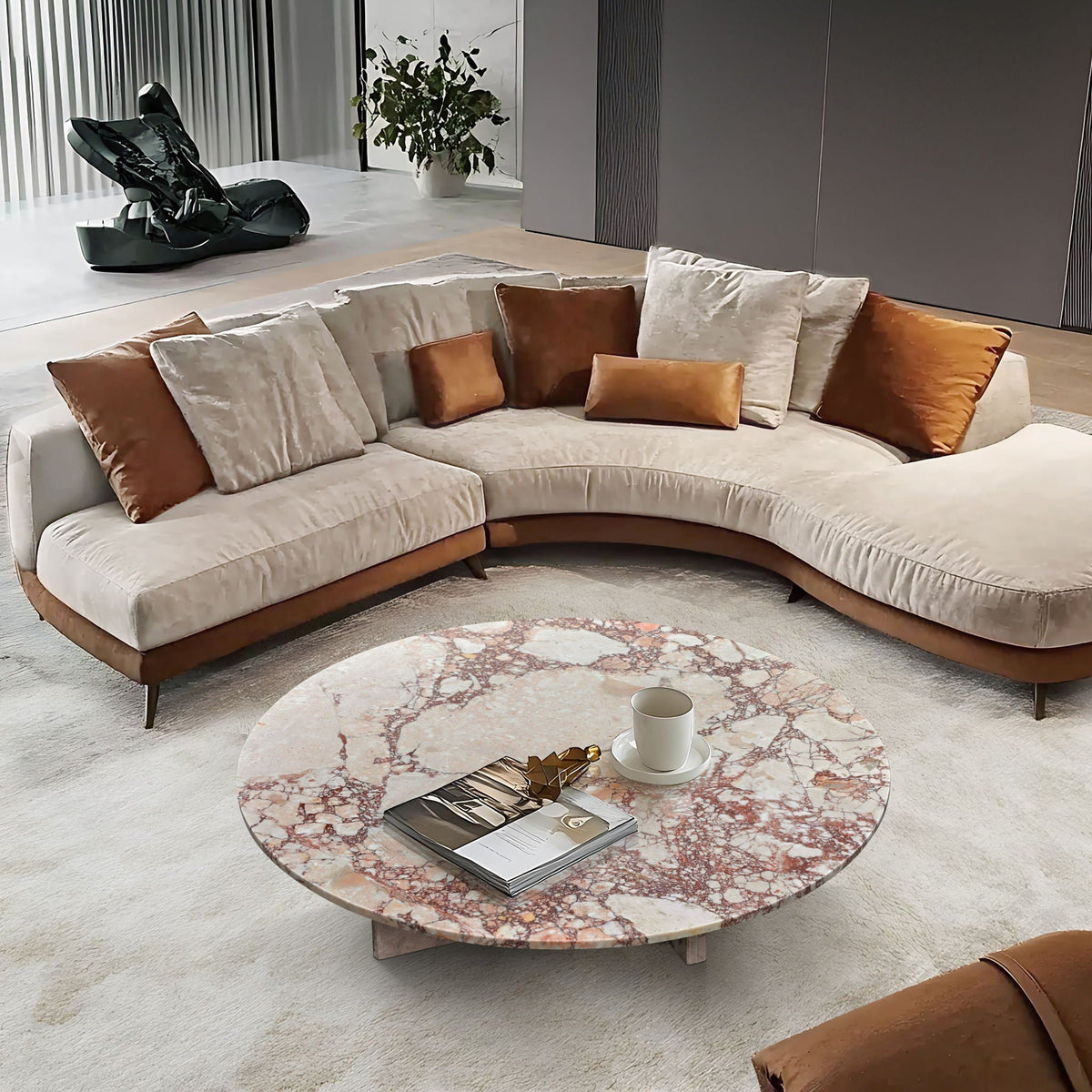 Luxury Coffee Table With Unique Veining, Unique Stone Design by Unique Piece Furniture