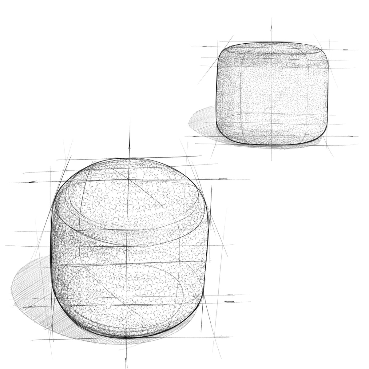 Bayley - Versatile Round Braided Pouf by Unique Piece Furniture