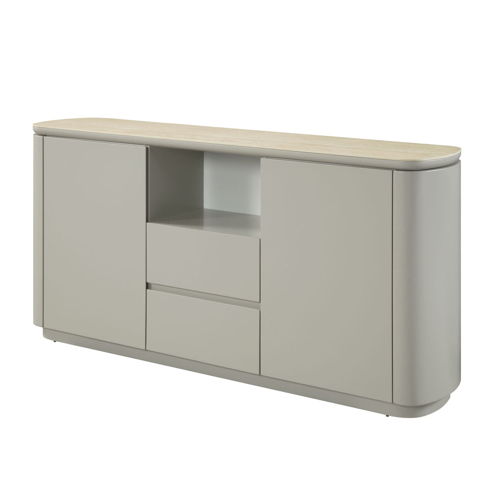 Ingram - Ceramic Top Server - Light Gray by Unique Piece Furniture