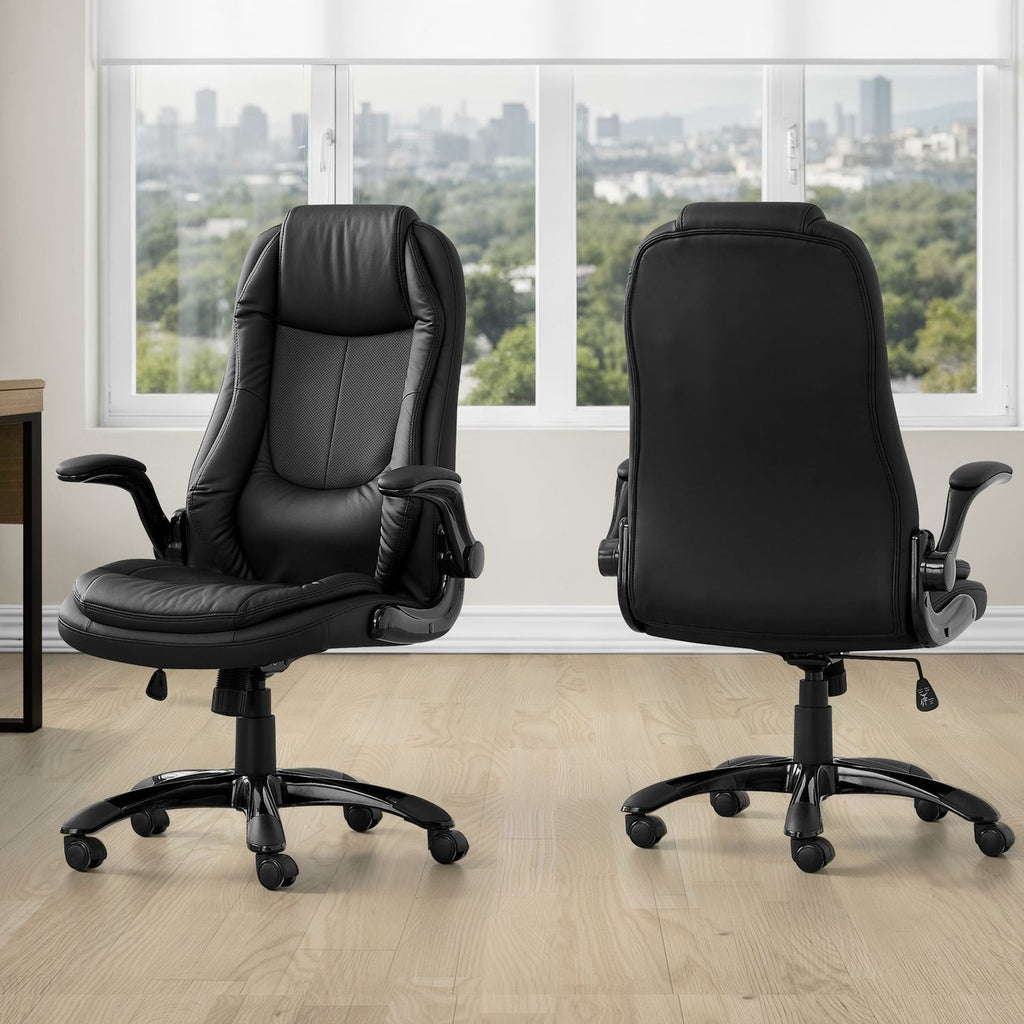 Office Chair, Adjustable Height, Swivel, Ergonomic, Armrests, Contemporary & Modern - Black by Unique Piece Furniture