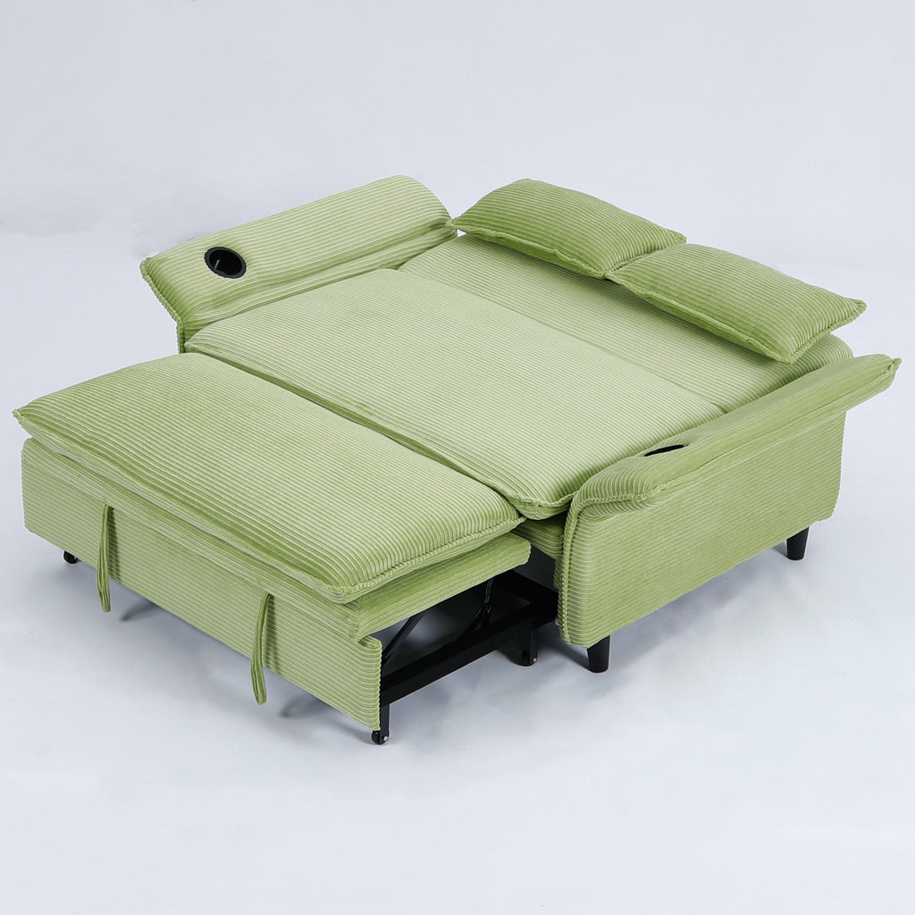 Modern Fabric Multi-Functional Sofa Bed With Adjustable Armrests And Backrests by Unique Piece Furniture