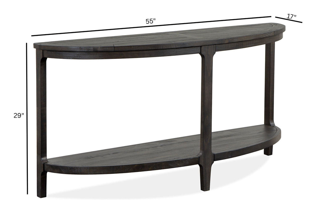 Boswell - Demilune Sofa Table - Peppercorn by Unique Piece Furniture