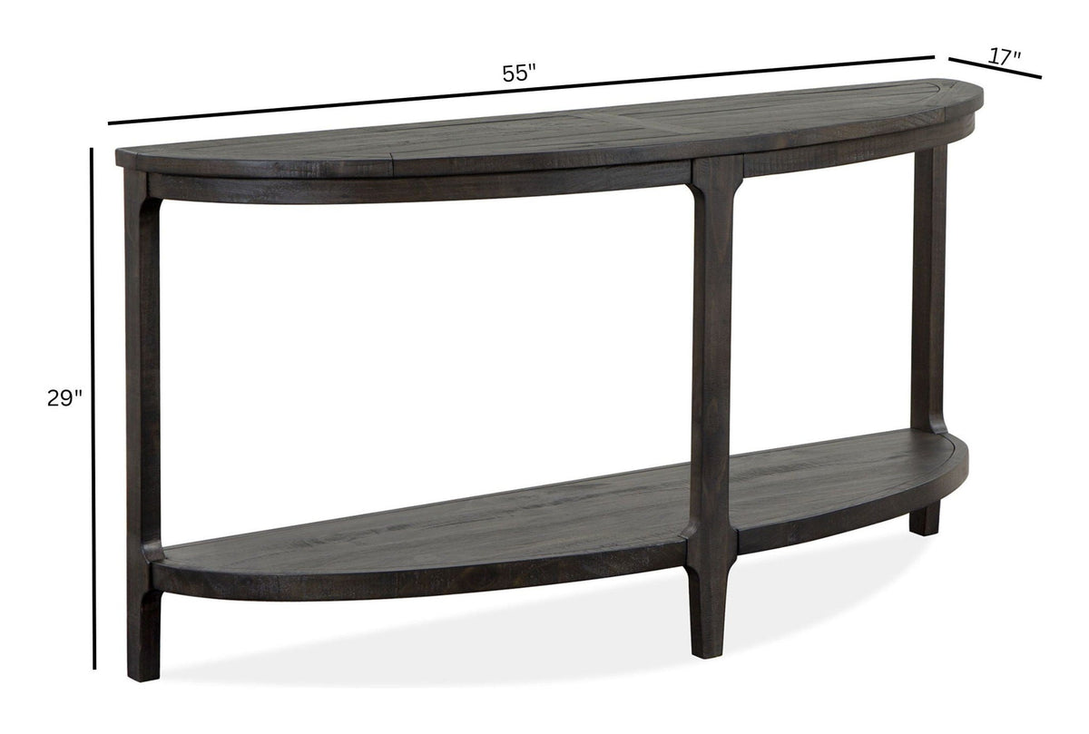 Boswell - Demilune Sofa Table - Peppercorn by Unique Piece Furniture