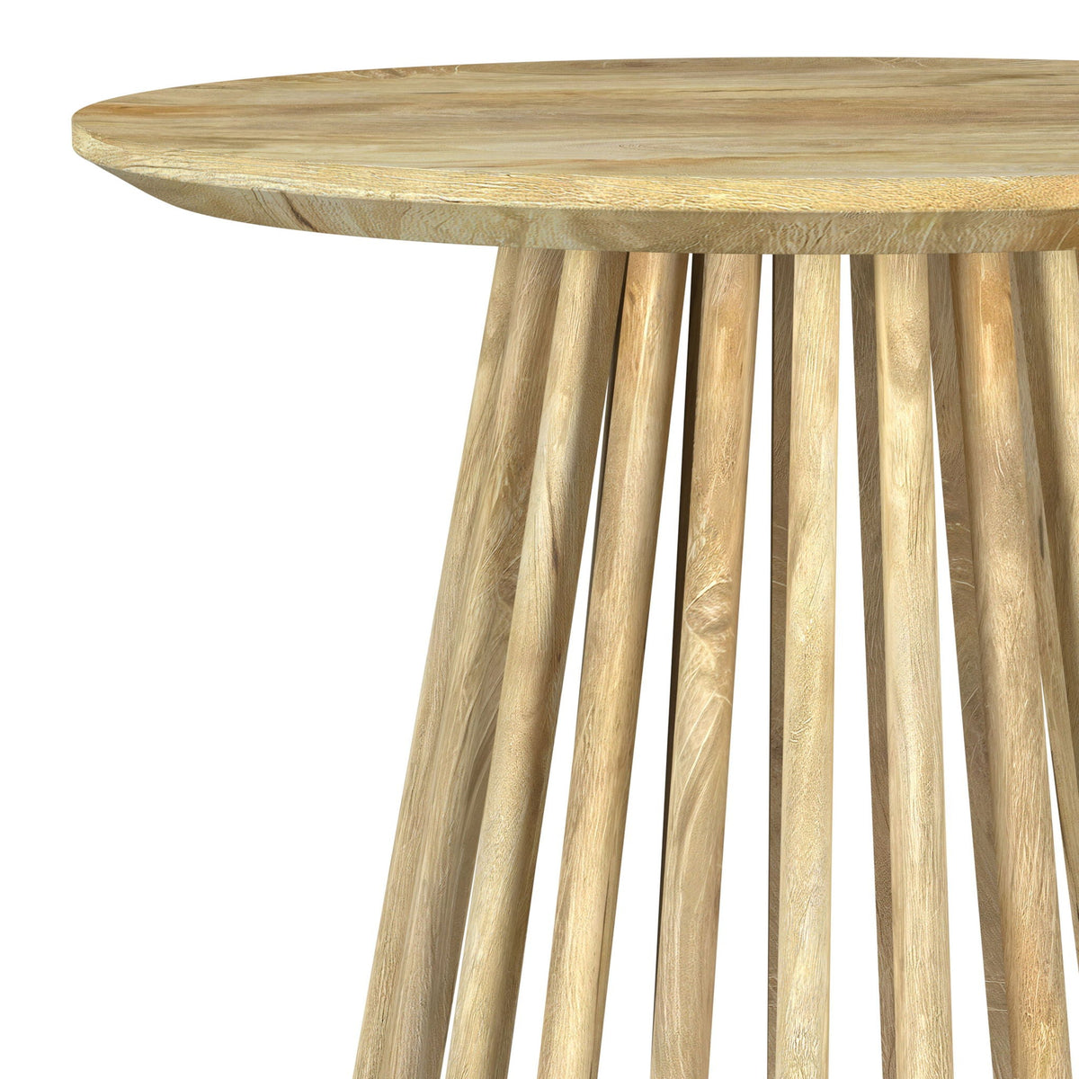Touhy Round Solid Wood End Side Table Natural Mango by Unique Piece Furniture