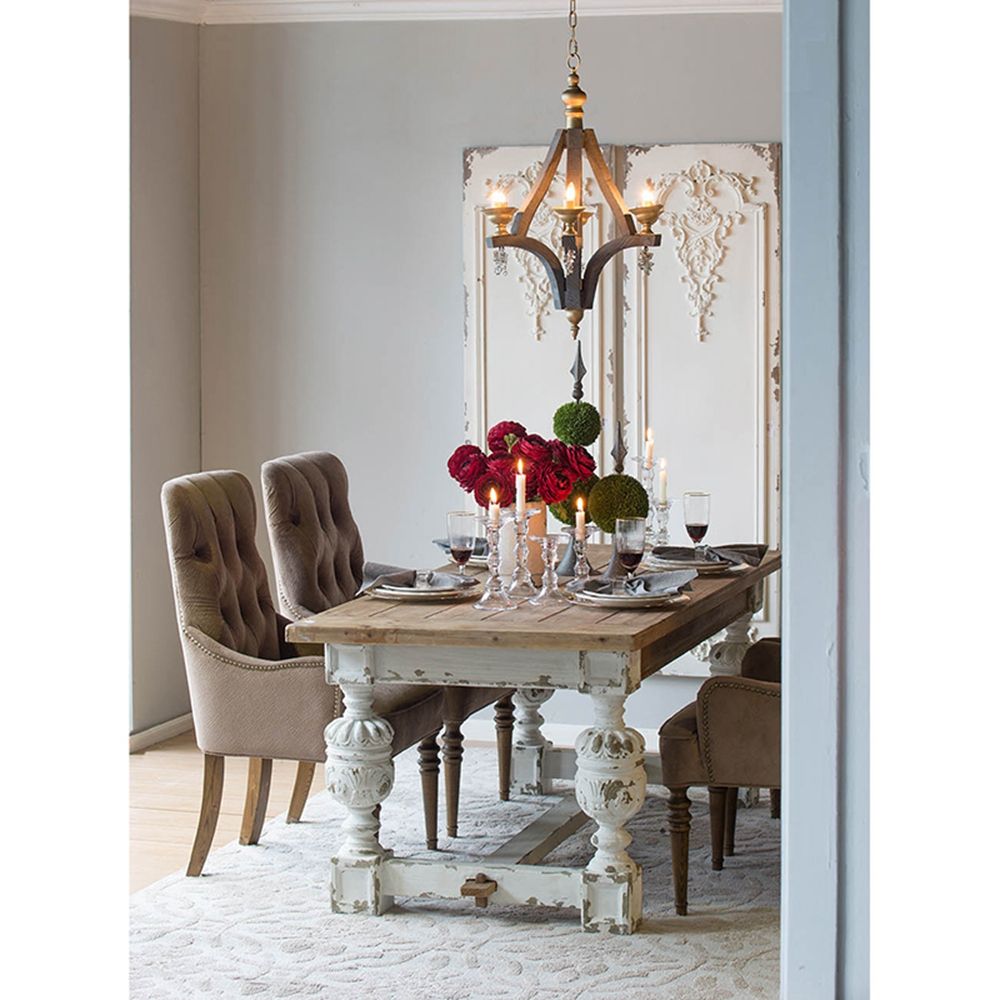 Alcott - Dining Table - Brown / Antique White by Unique Piece Furniture