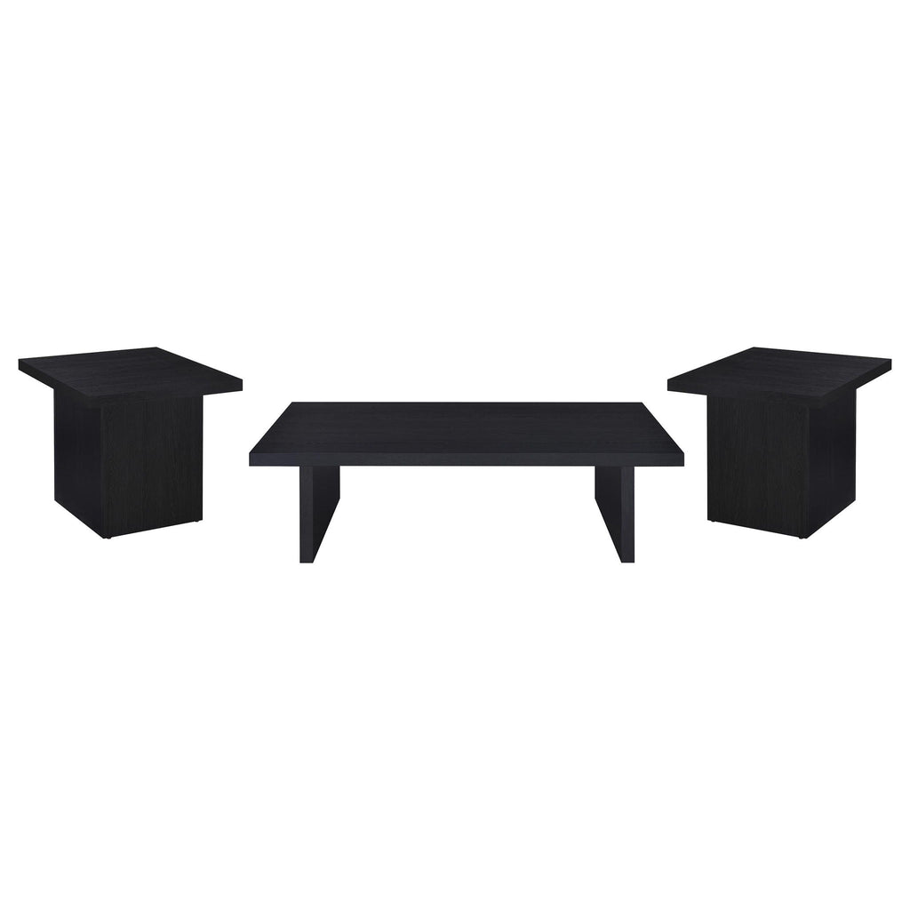 Max 3-piece Rectangular Coffee and End Table Set Black by Unique Piece Furniture
