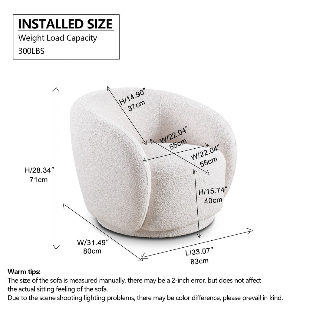 Swivel Accent Upholstered Barrel Chair by Unique Piece Furniture