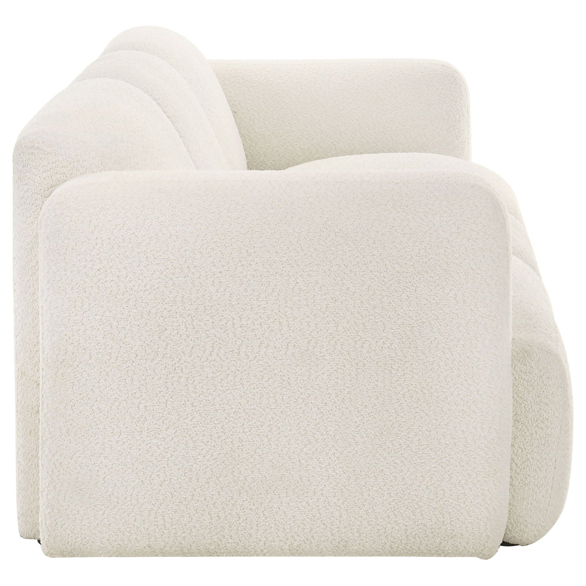 Dorset 2-piece Upholstered Round Track Arm Sofa Set White by Unique Piece Furniture
