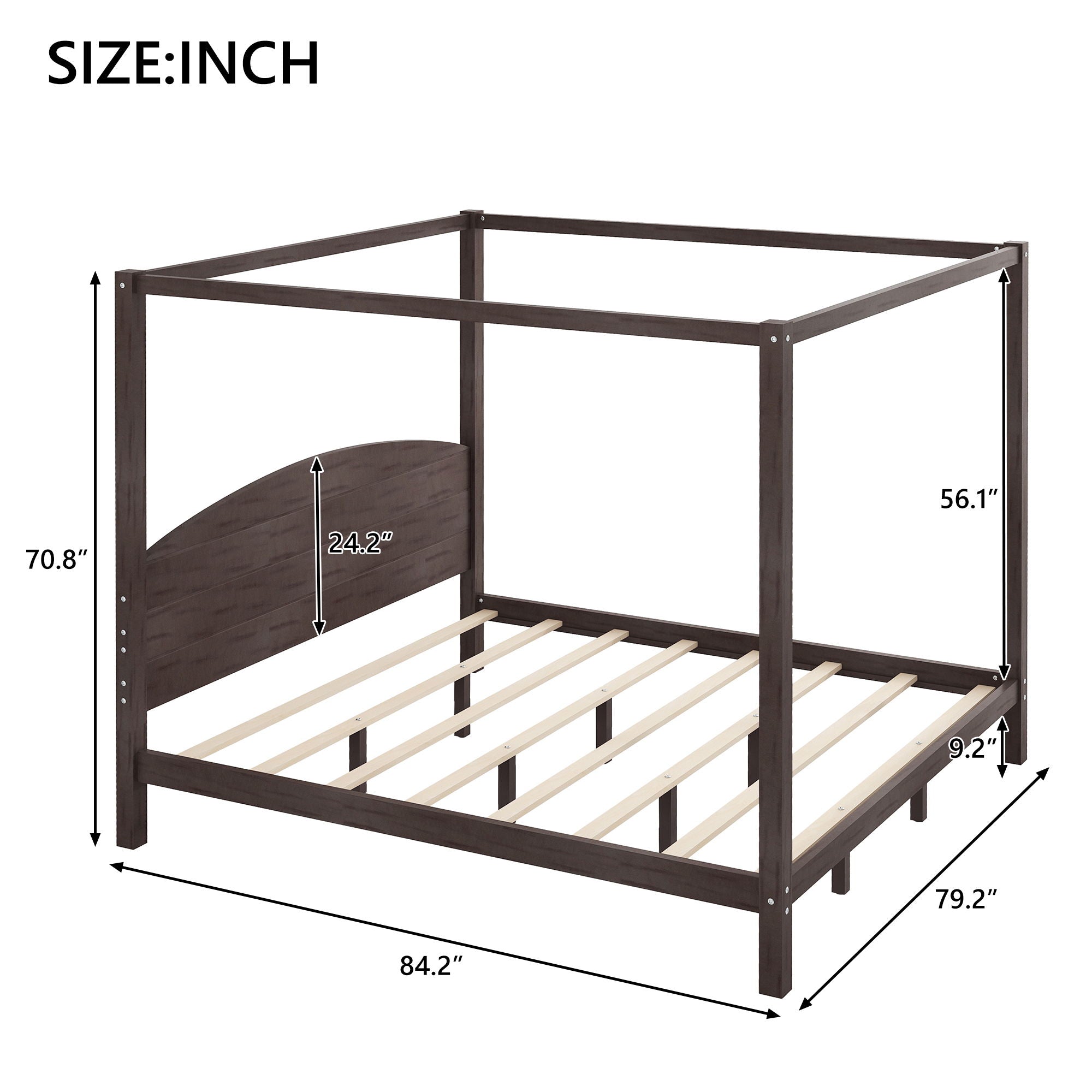 anopy Platform Bed With Headboard And Support Legs by Unique Piece Furniture