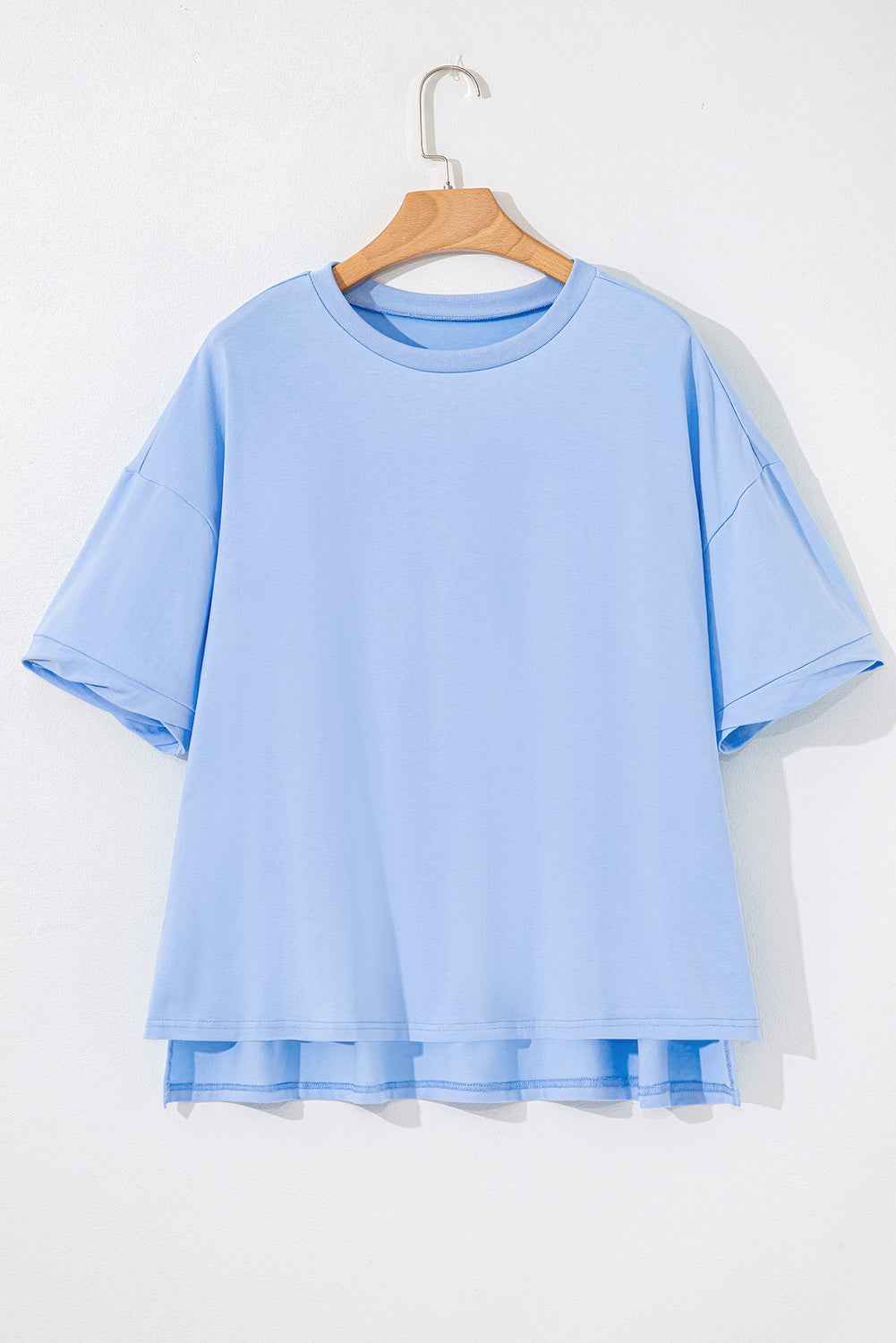 Myosotis Loose Half Sleeve Hi Low Hem T Shirt by Wild and Free Boutique