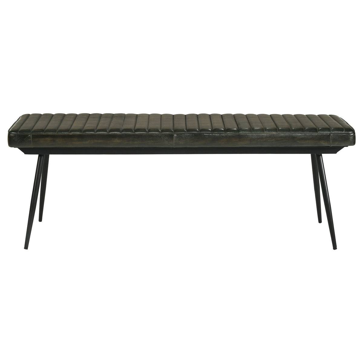 Misty Leather Upholstered Dining Bench Antique Espresso by Unique Piece Furniture