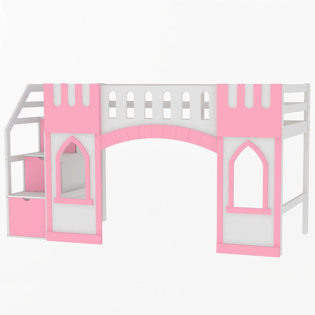 Loft Bed With Storage Staircase And Windows by Unique Piece Furniture