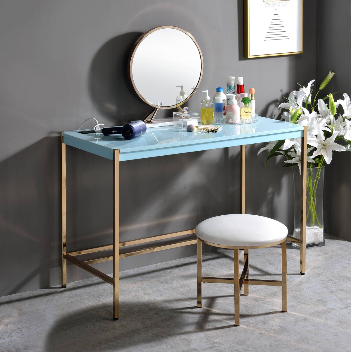 Midriaks - Writing Desk With USB by Unique Piece Furniture