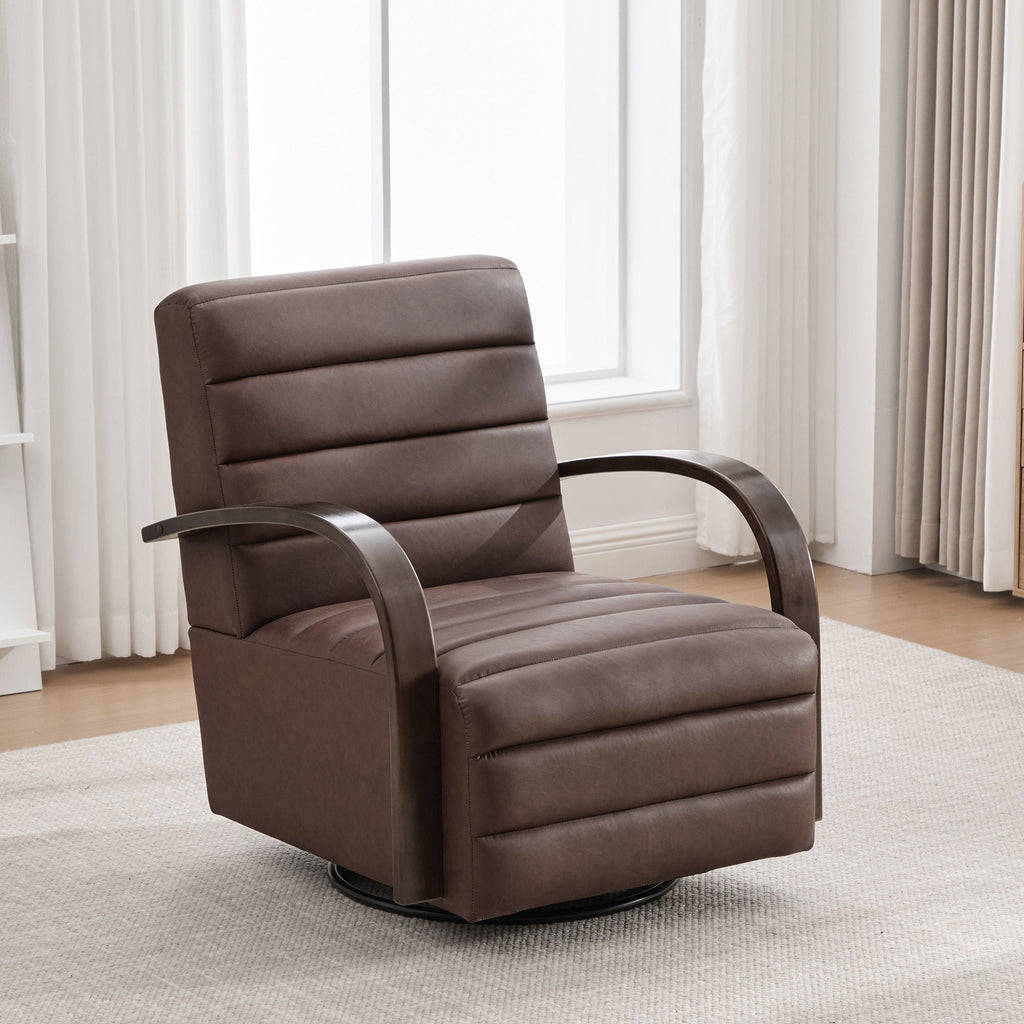 360° Swivel Accent Chair With Armrests, Comfy Lounge by Unique Piece Furniture
