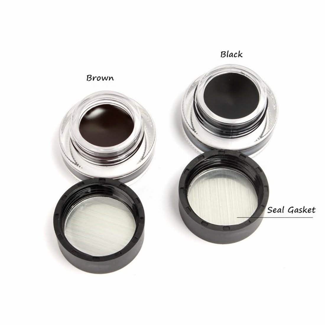 2-in-1 Black and Brown Gel Eyeliner Set by DailySale