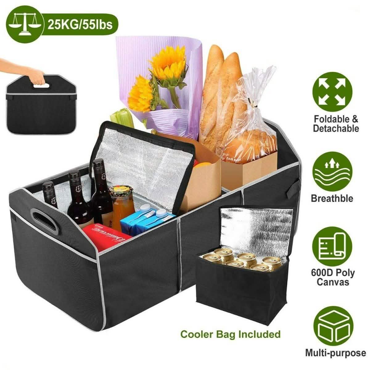 2-in-1 Collapsible Trunk Organizer with Removable Cooler by DailySale
