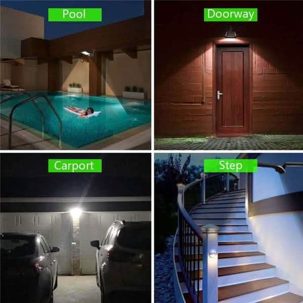 2-Pack: 36 LED Solar Powered Motion Sensor Wall Lamp by DailySale
