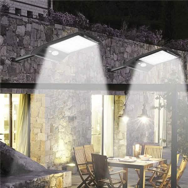 2-Pack: 36 LED Solar Powered Motion Sensor Wall Lamp by DailySale