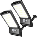 2-Pack: 36 LED Solar Powered Motion Sensor Wall Lamp by DailySale