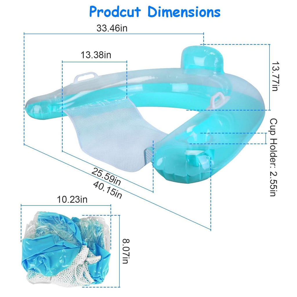 2-Pack: Inflatable Float Pool Chair with Cup Holder Arm Rest by DailySale