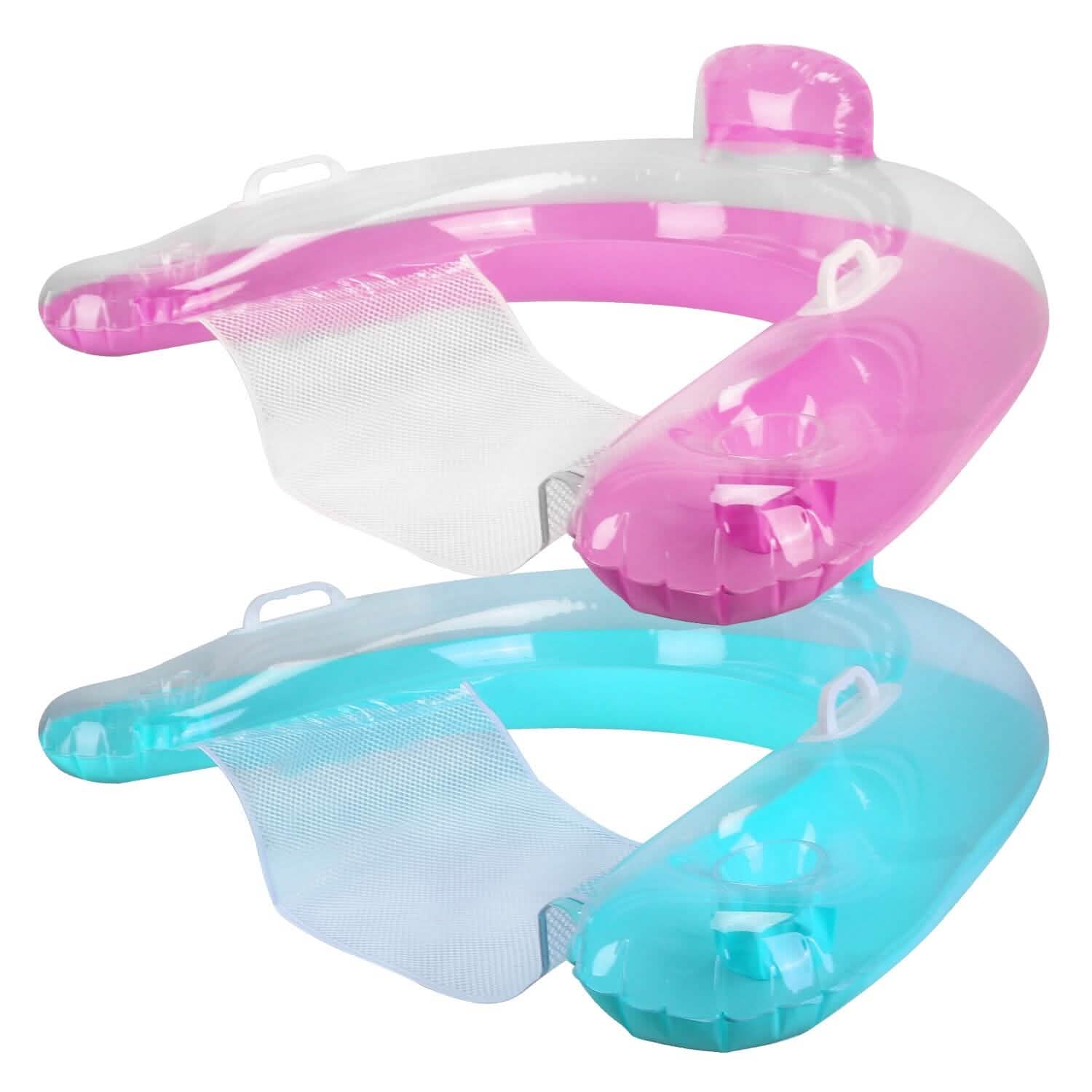 2-Pack: Inflatable Float Pool Chair with Cup Holder Arm Rest by DailySale