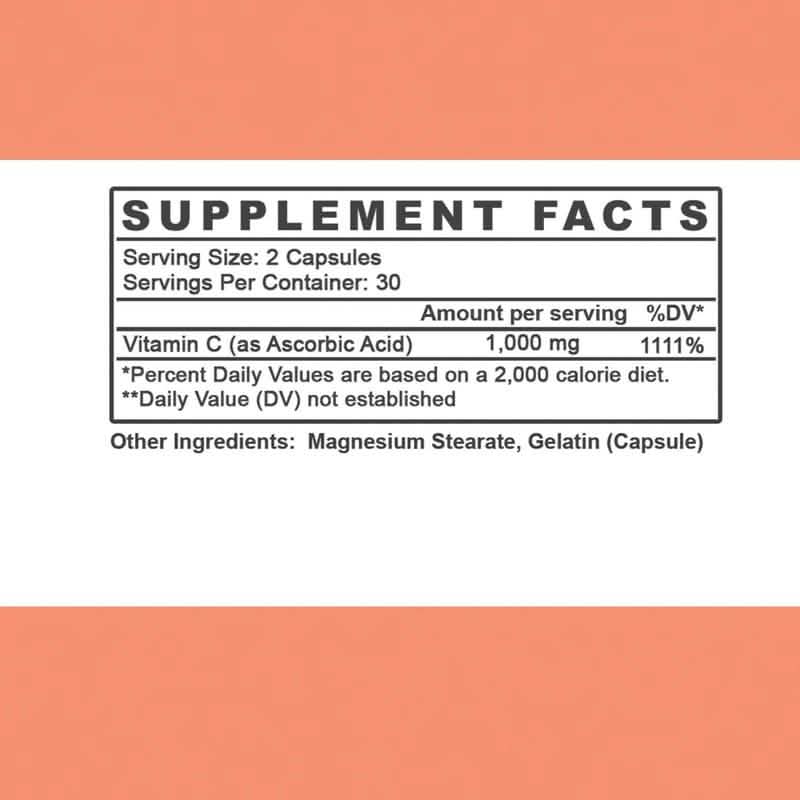 2-Pack: Just Pure Vitamin C 1,000MG Support Healthy Immune System, Antioxidant by DailySale