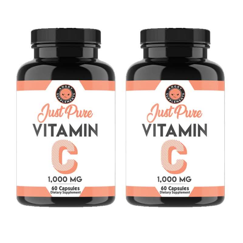 2-Pack: Just Pure Vitamin C 1,000MG Support Healthy Immune System, Antioxidant by DailySale