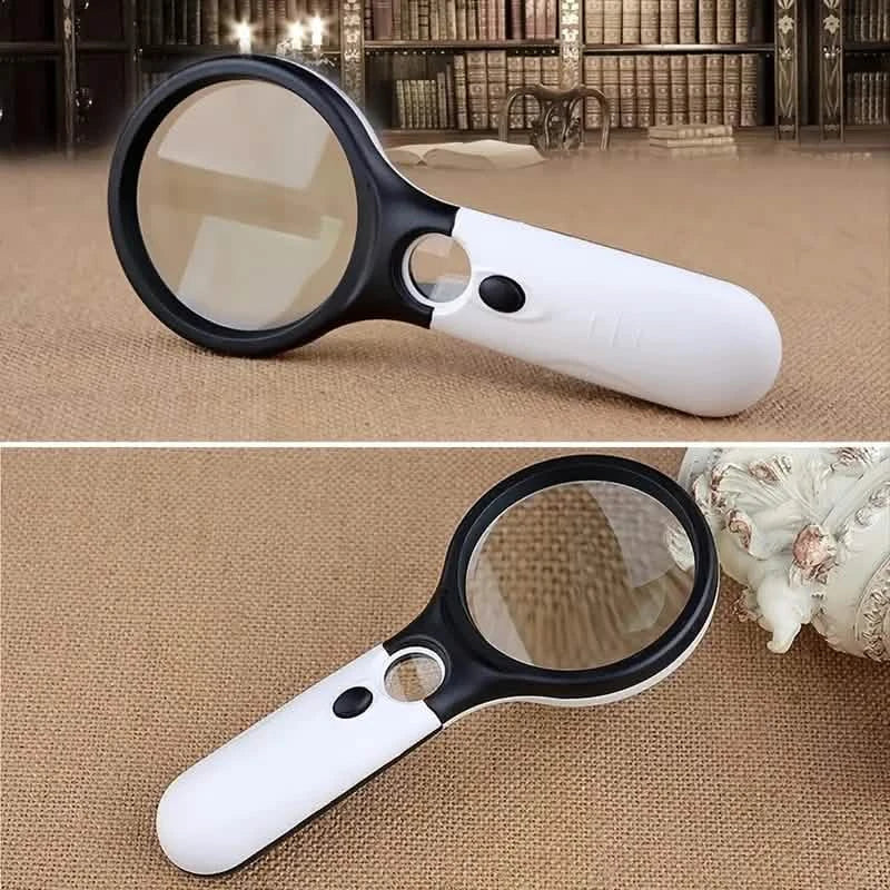 2-Pack: LED Light 45x Magnifying Glass Lens Mini Pocket Handheld Microscope by DailySale