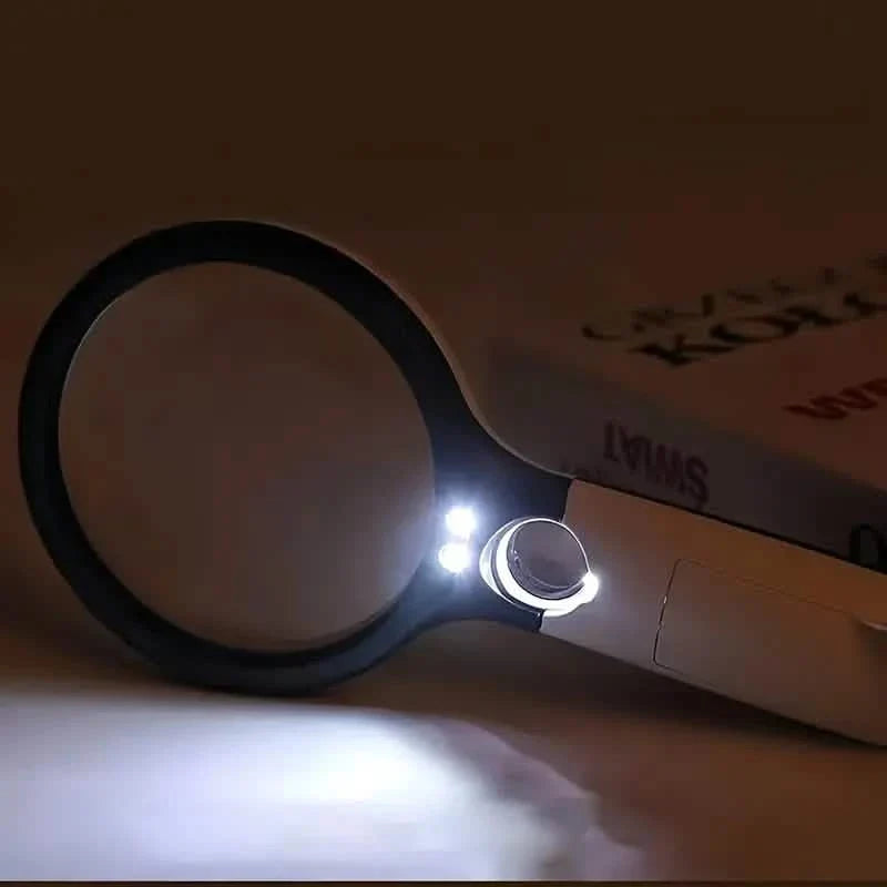 2-Pack: LED Light 45x Magnifying Glass Lens Mini Pocket Handheld Microscope by DailySale