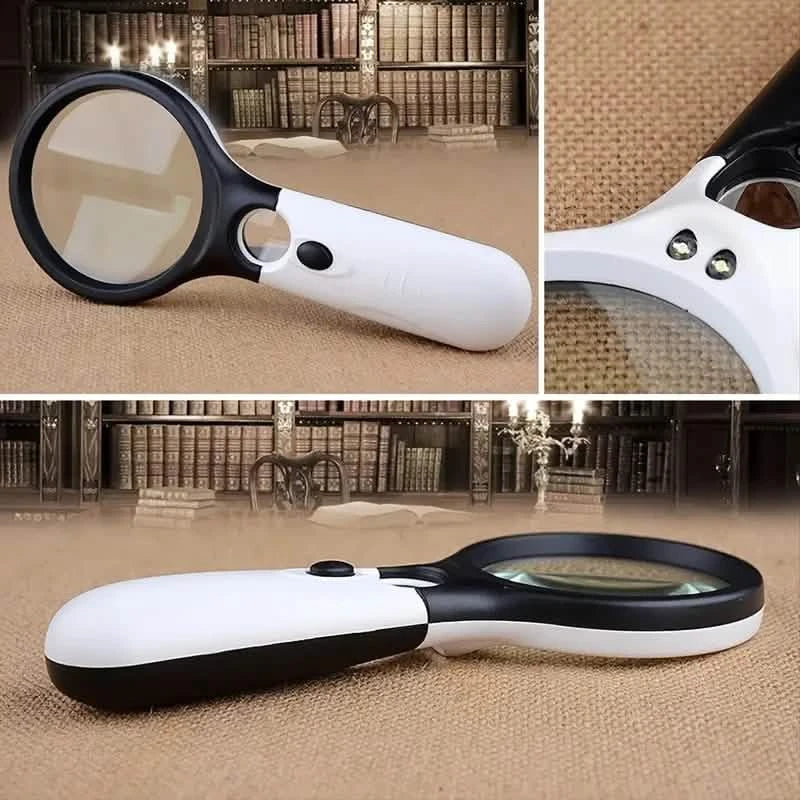 2-Pack: LED Light 45x Magnifying Glass Lens Mini Pocket Handheld Microscope by DailySale