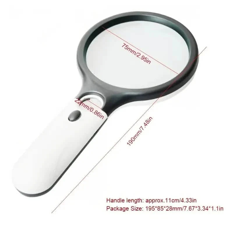 2-Pack: LED Light 45x Magnifying Glass Lens Mini Pocket Handheld Microscope by DailySale