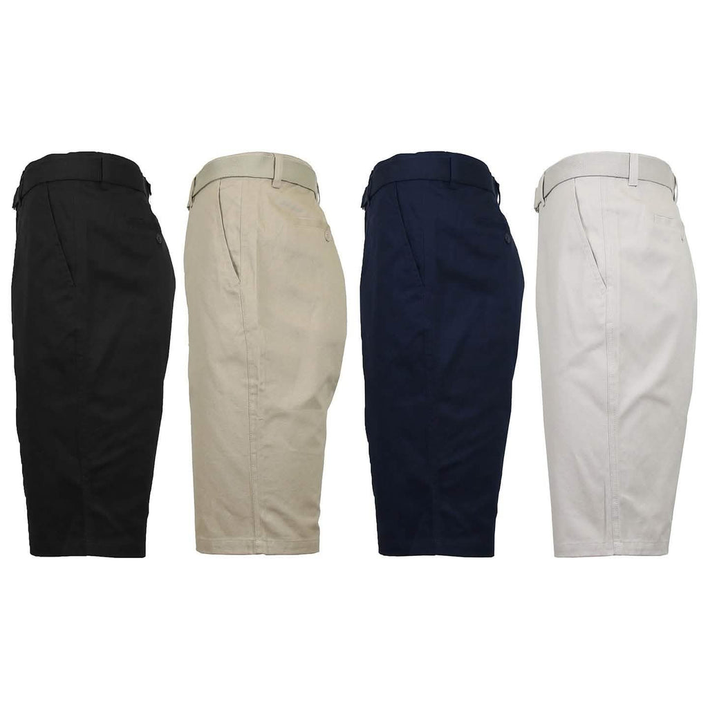 2-Pack: Men's Cotton Chino Shorts with Belt by DailySale