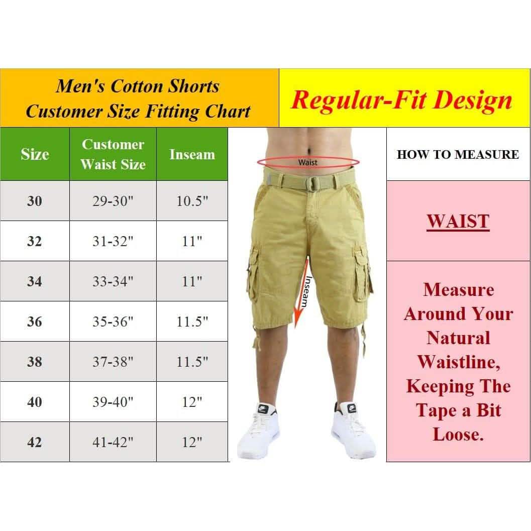 2-Pack: Men's Cotton Chino Shorts with Belt by DailySale