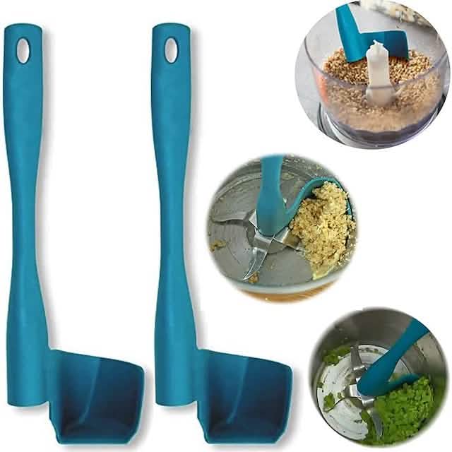 2-Pack: Rotary Scraper Rotating Spatula Scooping Portioning Food Processor by DailySale