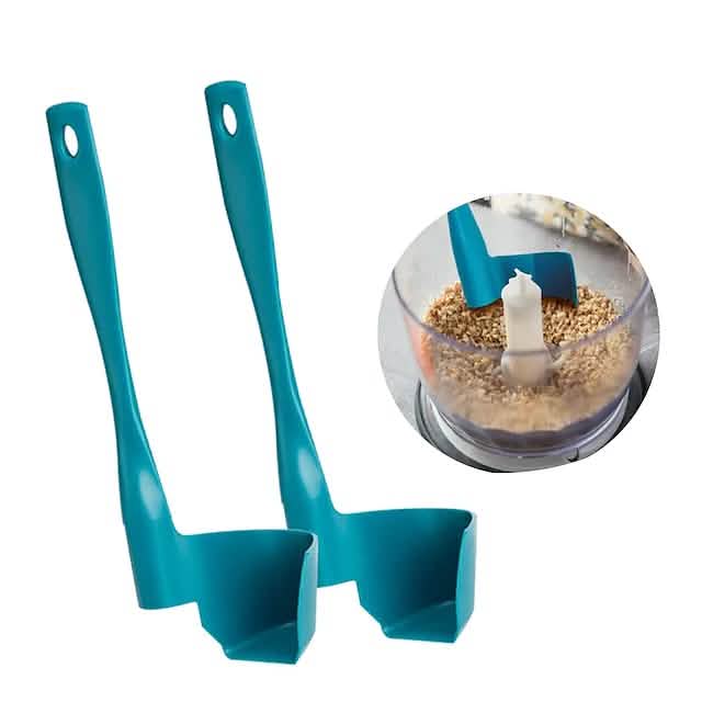 2-Pack: Rotary Scraper Rotating Spatula Scooping Portioning Food Processor by DailySale