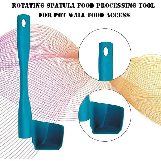 2-Pack: Rotary Scraper Rotating Spatula Scooping Portioning Food Processor by DailySale
