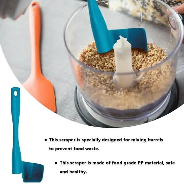 2-Pack: Rotary Scraper Rotating Spatula Scooping Portioning Food Processor by DailySale