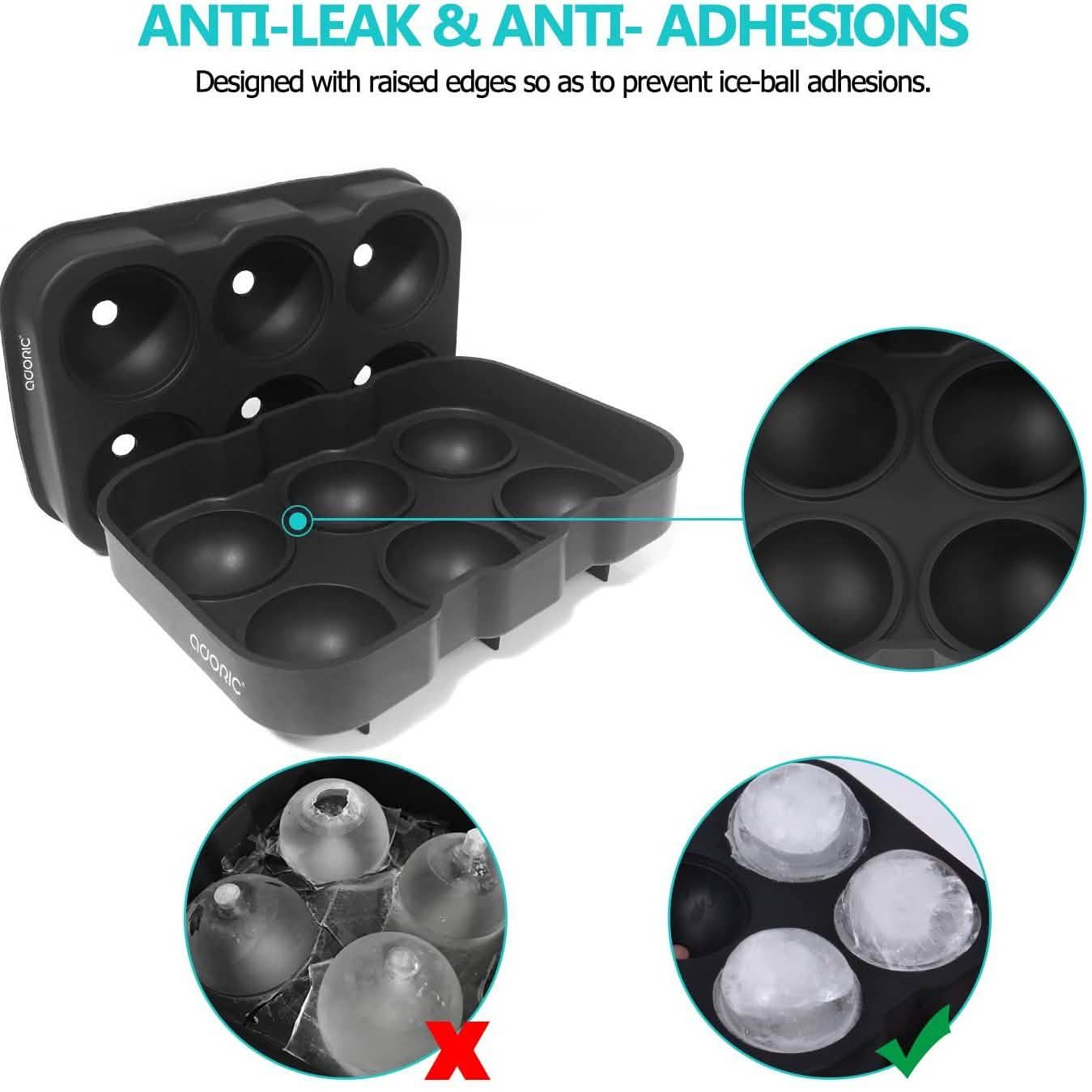 2-Pack Set: Adoric Life Silicone Ice Cube Molds by DailySale