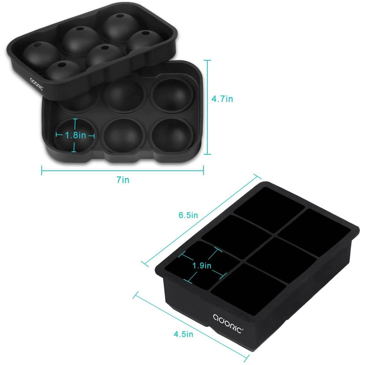 2-Pack Set: Adoric Life Silicone Ice Cube Molds by DailySale