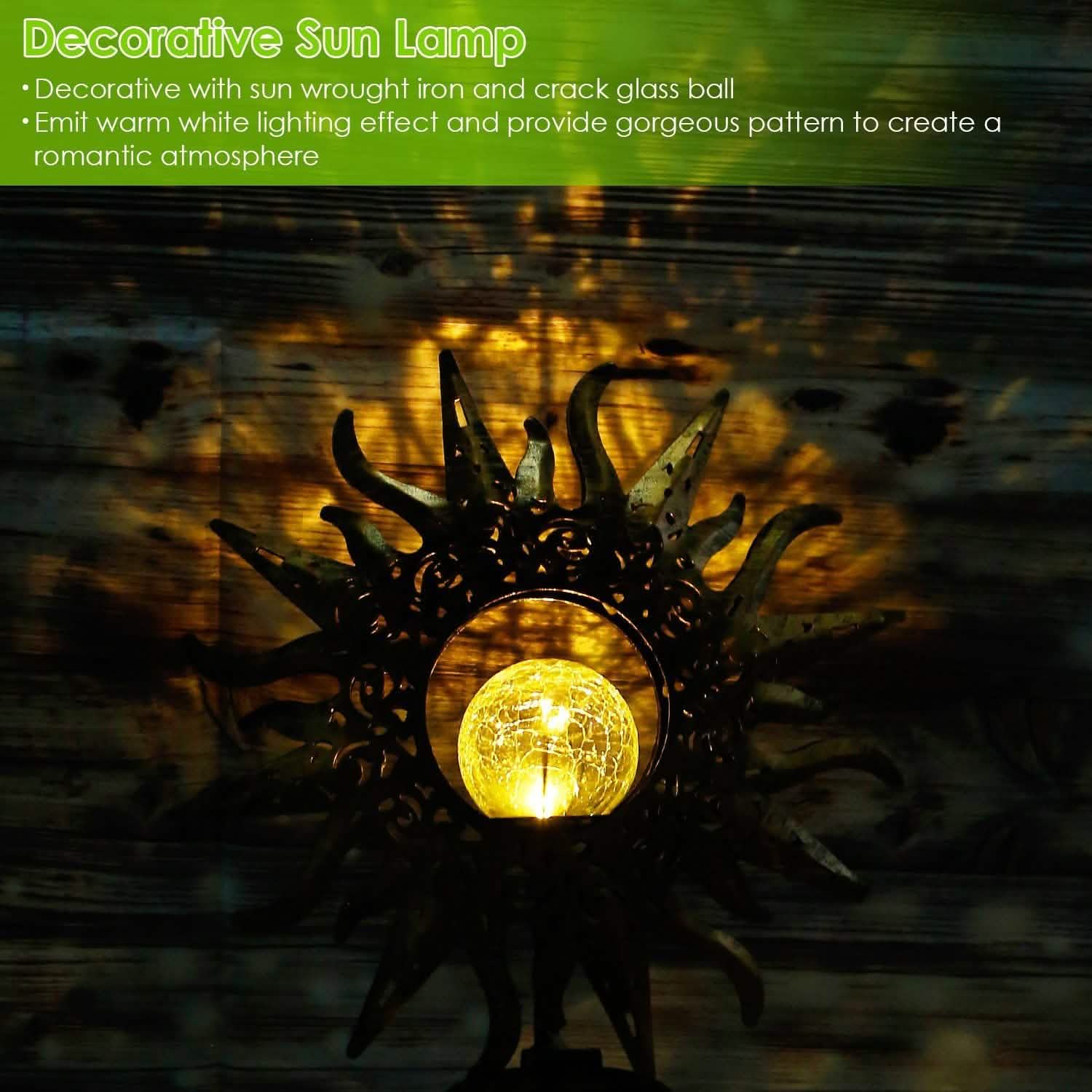 2-Pack: Solar Powered Glass Globe Stake Lamp by DailySale