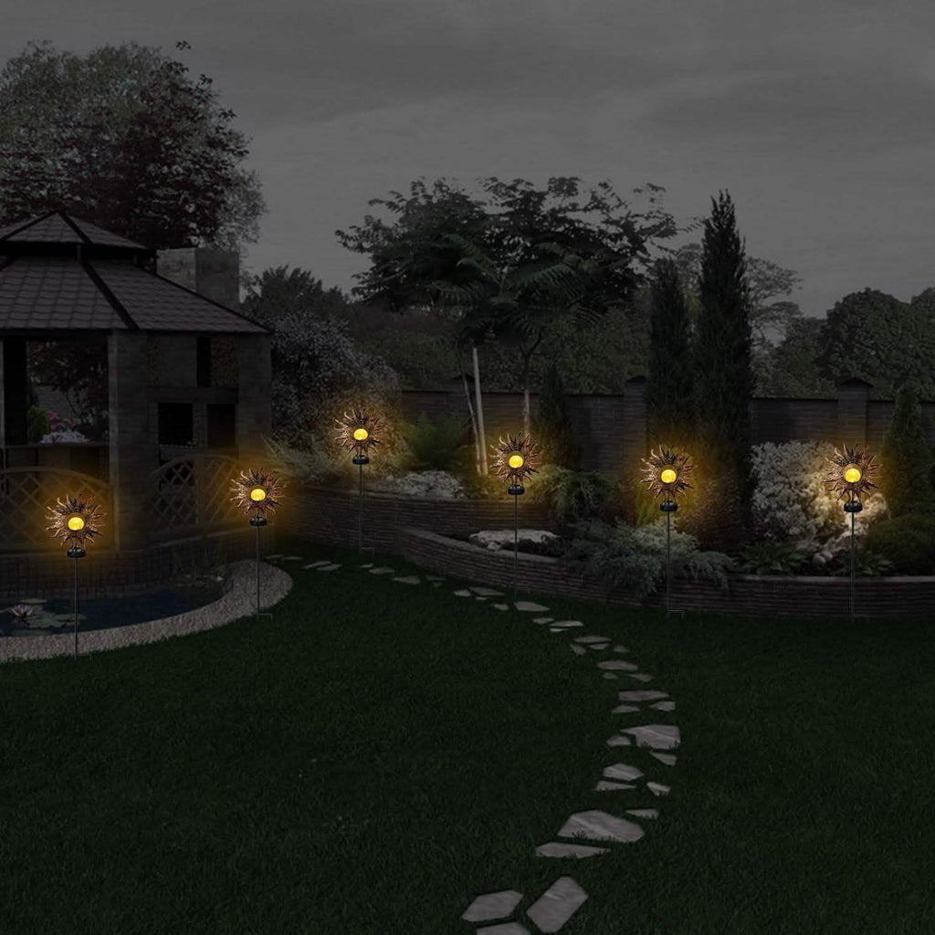 2-Pack: Solar Powered Glass Globe Stake Lamp by DailySale