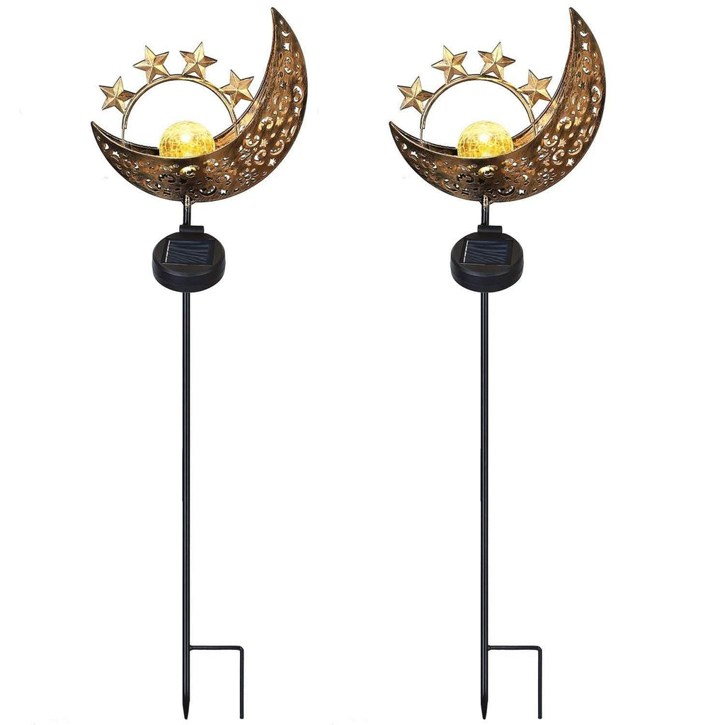 2-Pack: Solar Powered Glass Globe Stake Lamp by DailySale