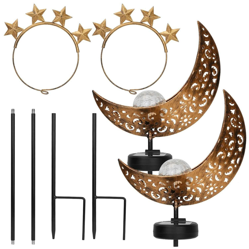 2-Pack: Solar Powered Glass Globe Stake Lamp by DailySale