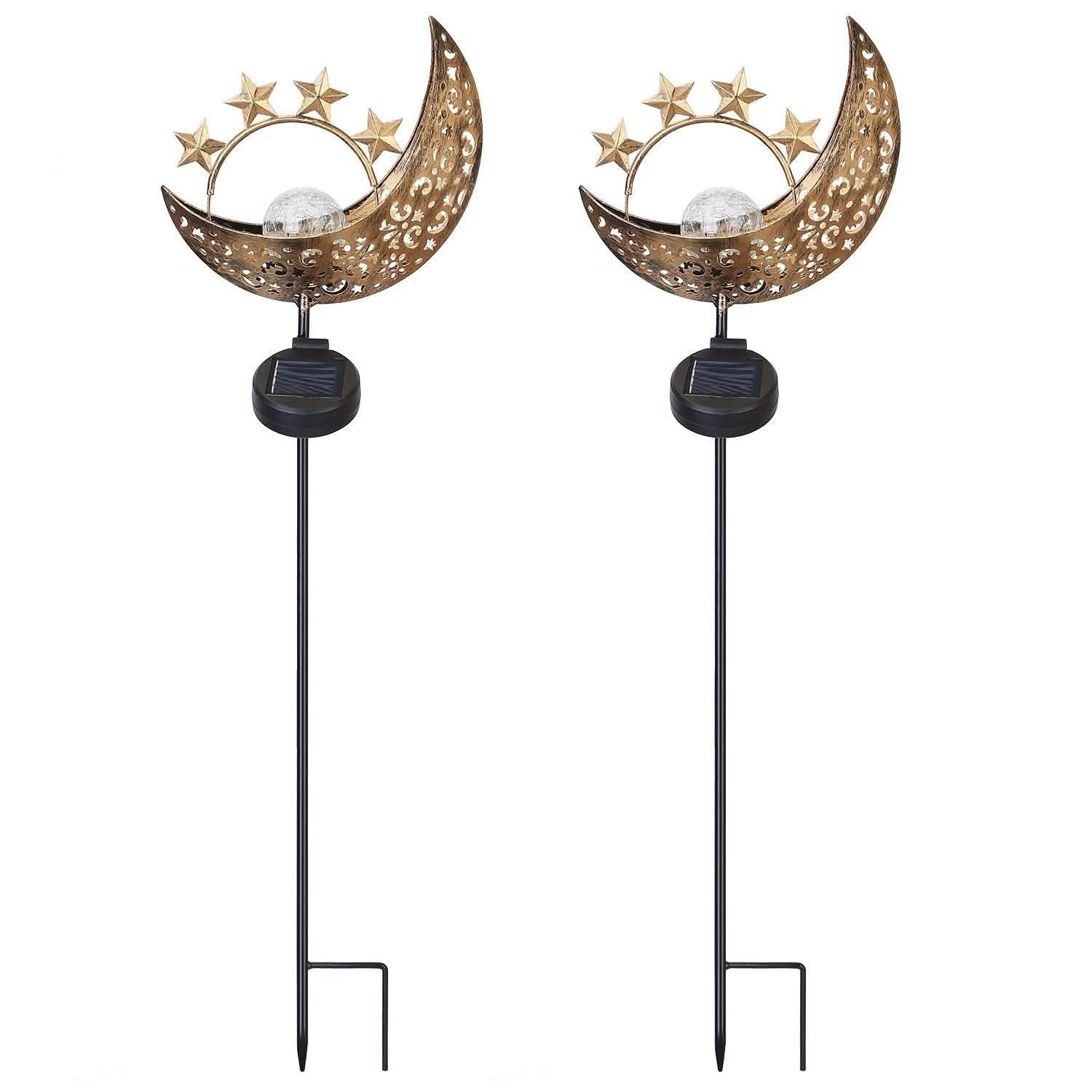 2-Pack: Solar Powered Glass Globe Stake Lamp by DailySale