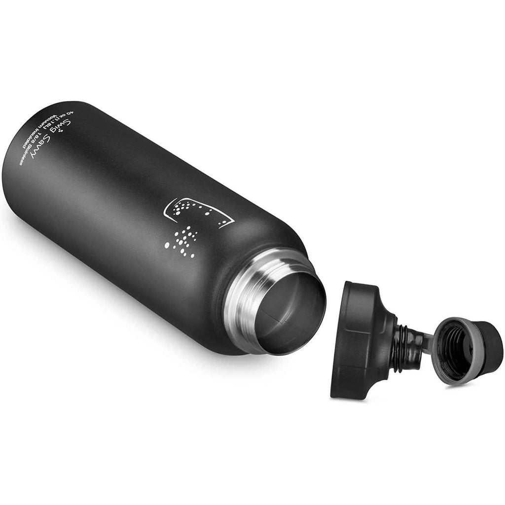 2-Pack: Stainless Steel Wide Mouth Insulated Water Bottle with Interchangeable Caps by DailySale