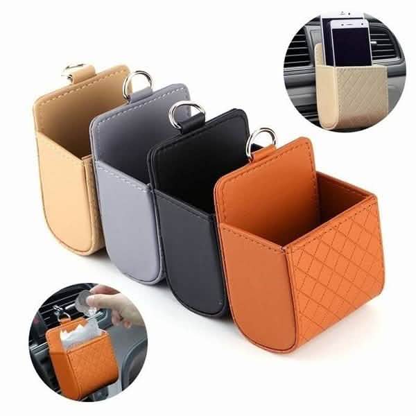 2-Pack: Universal Car Mobile Phone Bag PU Leather Car Auto Air Outlet Coin Bag Case by DailySale