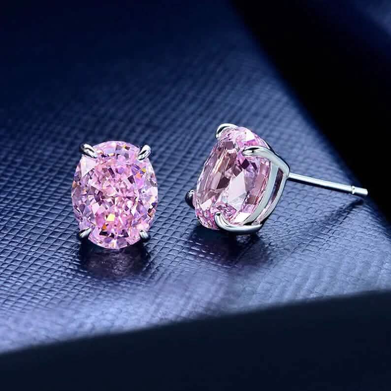 2-Pairs: 2.00CTTW CZ Oval Set Earrings by DailySale