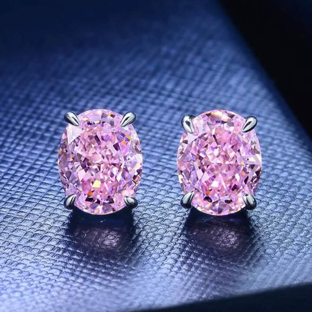 2-Pairs: 2.00CTTW CZ Oval Set Earrings by DailySale