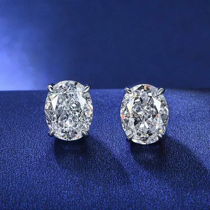 2-Pairs: 2.00CTTW CZ Oval Set Earrings by DailySale